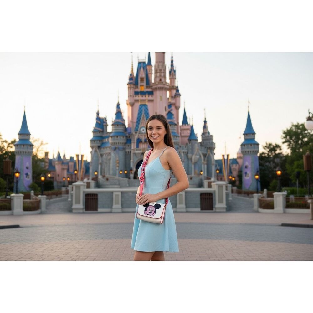 HandโRhinestoned Mickey Mouse Mini Crossbody Bag Disney Inspired